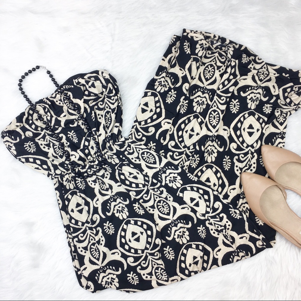 KLD Signature Black & Cream Strapless Maxi